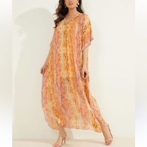 Pre-Loved Guess by Marciano Orange Pink Maxi Dress